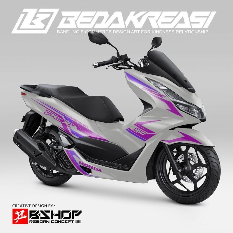 Decal Sticker pcx New 160 Ferarry Blue white Fullbody