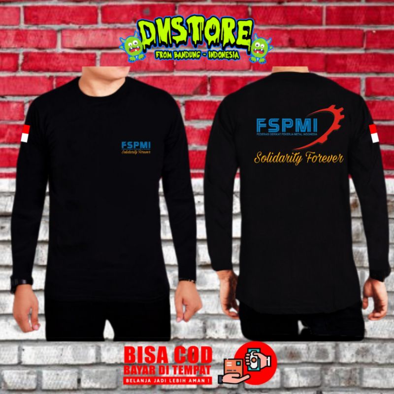 Kaos FSPMI Kastem Nama Dan Mana Perusahaan Anda//Kaos Pekerja Metal//Kaos Tangan Panjang//Kaos Murah