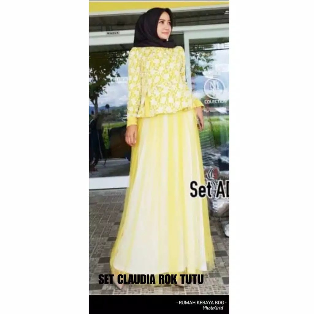 SET CLAUDIA ROK TUTU REAL PICT SETELAN PESTA SETELAN BRUKAT ROK SKIRT DRESS LEBARAN/DRESS PESTA RUMAH KEBAYA BANDUNG RUMAH SONGKET BANDUNG