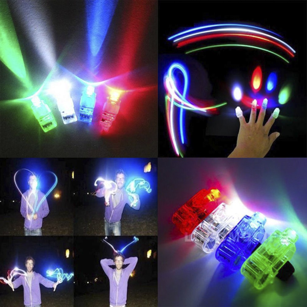 10pcs Cincin Lampu Led Laser Beam Untuk Dekorasi Pesta Dansa / Klub Malam