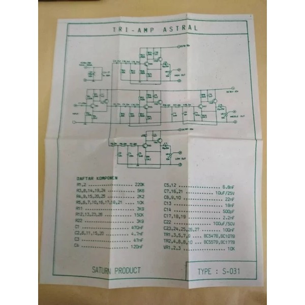 PCB S-031 Tri Amplifier Astral