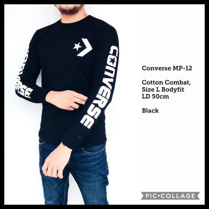 Kaos Lengan Panjang Pria Wanita Fashion/ Baju Distro Converse