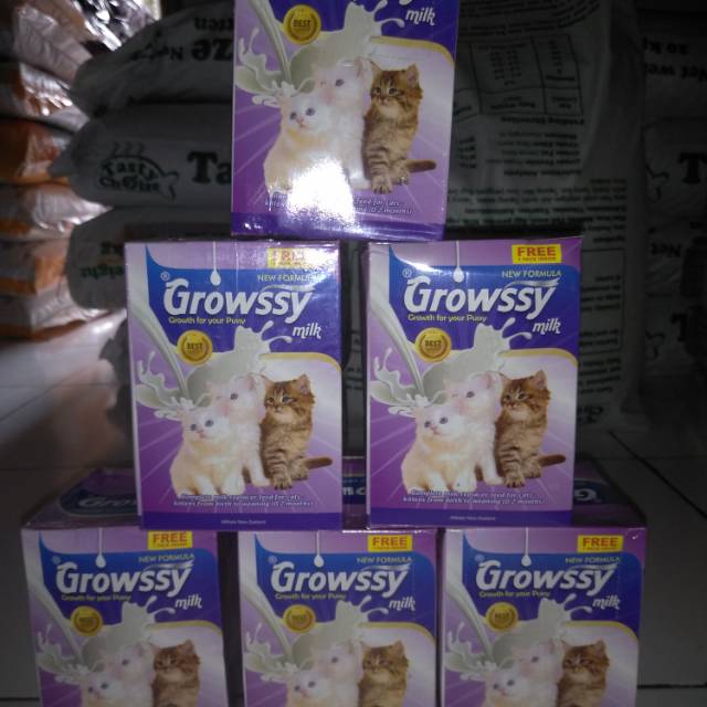 Susu kucing Growssy Kitten 1 Box Free 1 Sachet