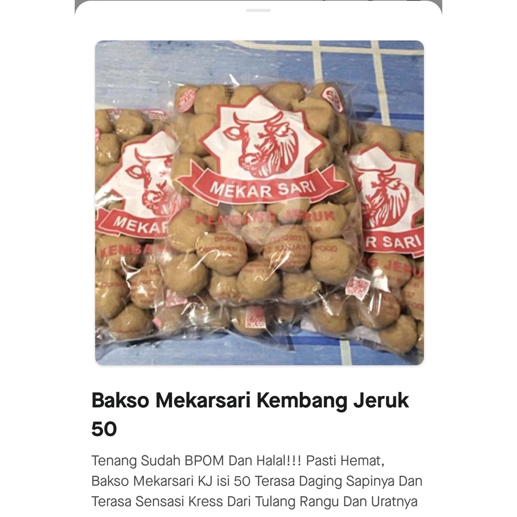 

BAKSO MEKAR SARI ISI 50