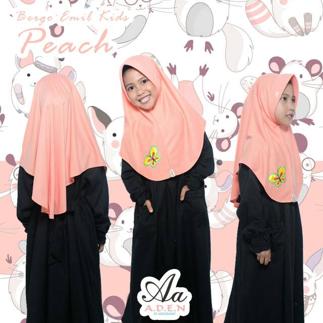 Bergo emil kids by Aden hijab