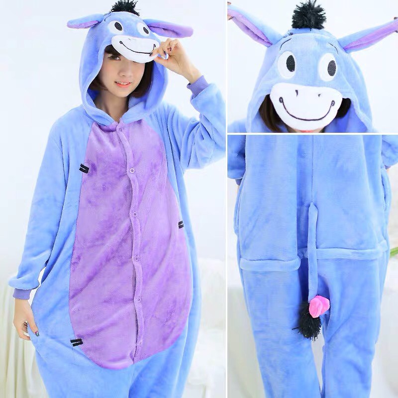 BAJU ONESIE KOSTUM EEYORE KUDA WINNIE THE POOH PIYAMA
