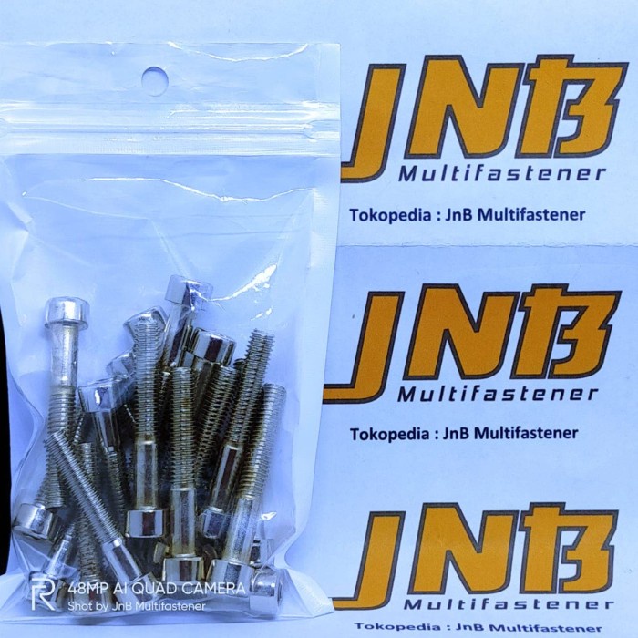 BAUT L BLOK MESIN SET SUPRA 125 ( NEKEL ) ( 18PCS )