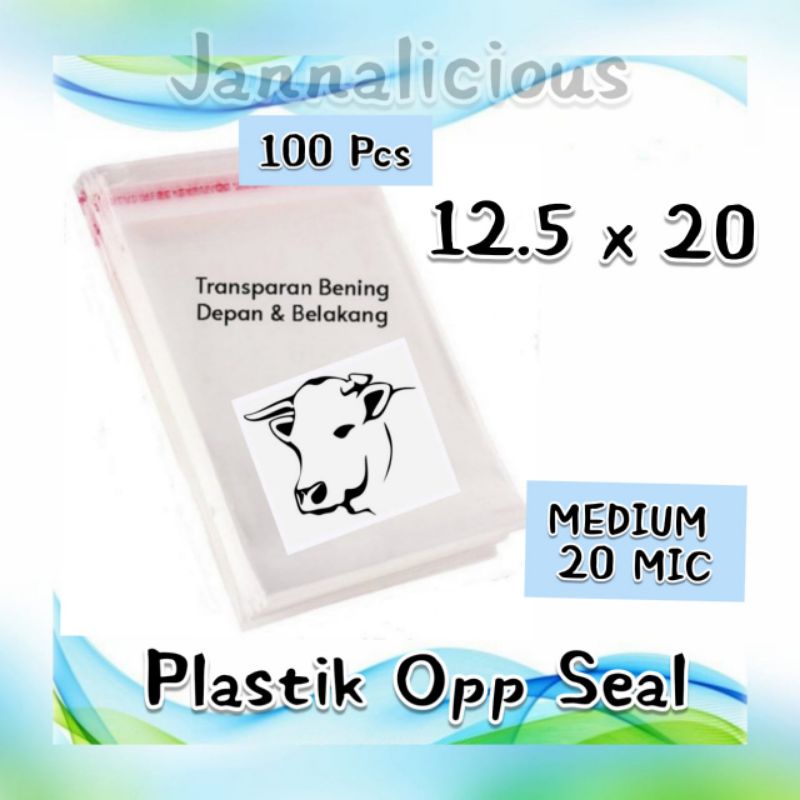 

Plastik OPP Seal Atas Uk 12,5x20 cm ~ ASLI 20 MICRON.