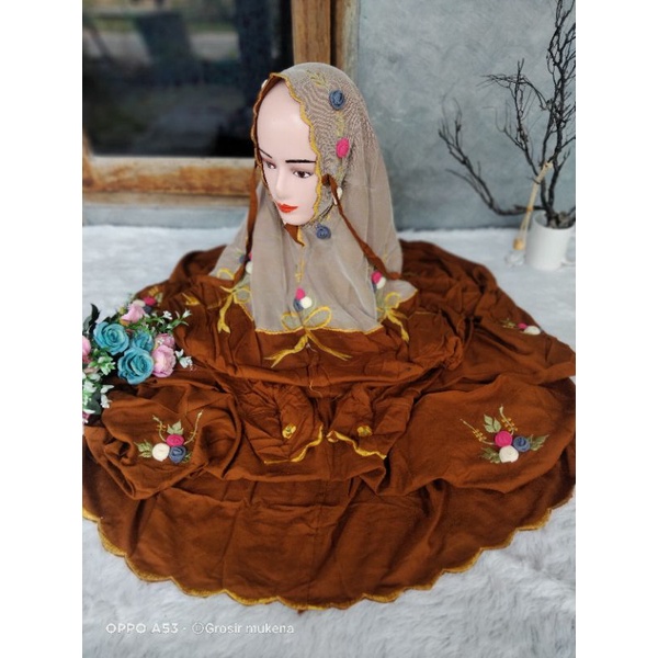 Mukena rayon bordir tile cantik