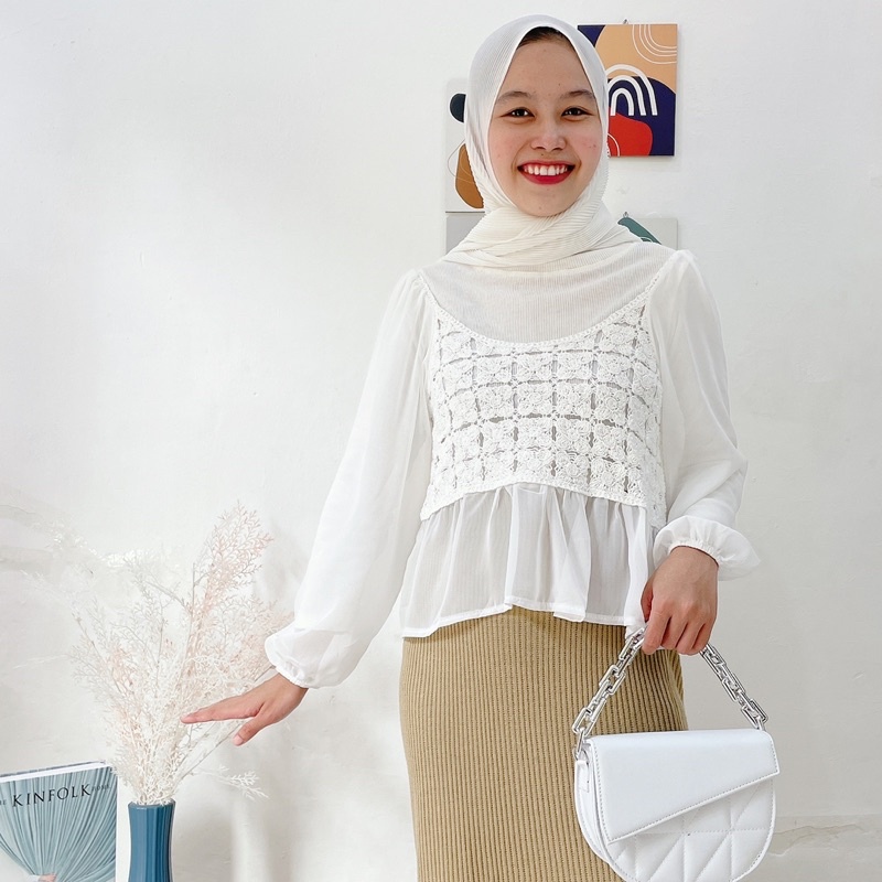 QIA KOREAN TOP KNIT BLOUSE
