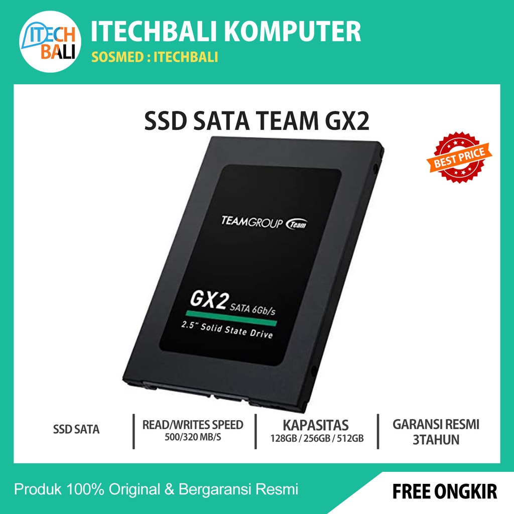 SSD TEAM GX2 2.5 SATA3 Garansi Resmi | ITECHBALI