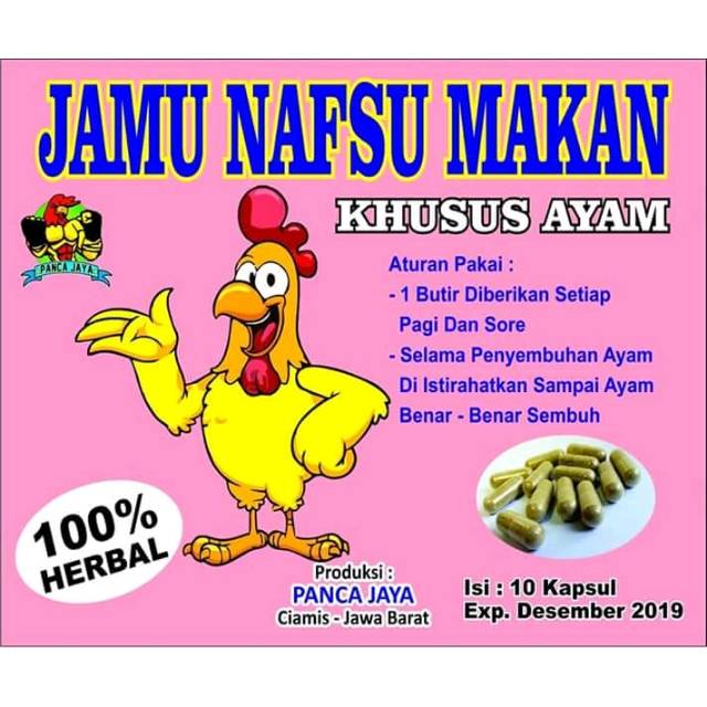 JAMU NAFSU MAKAN PANCA JAYA ayam