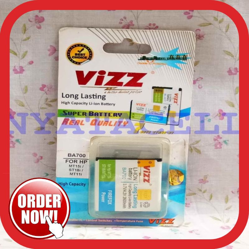 SALE Baterai Vizz Sony BA700 /Double Power/Original