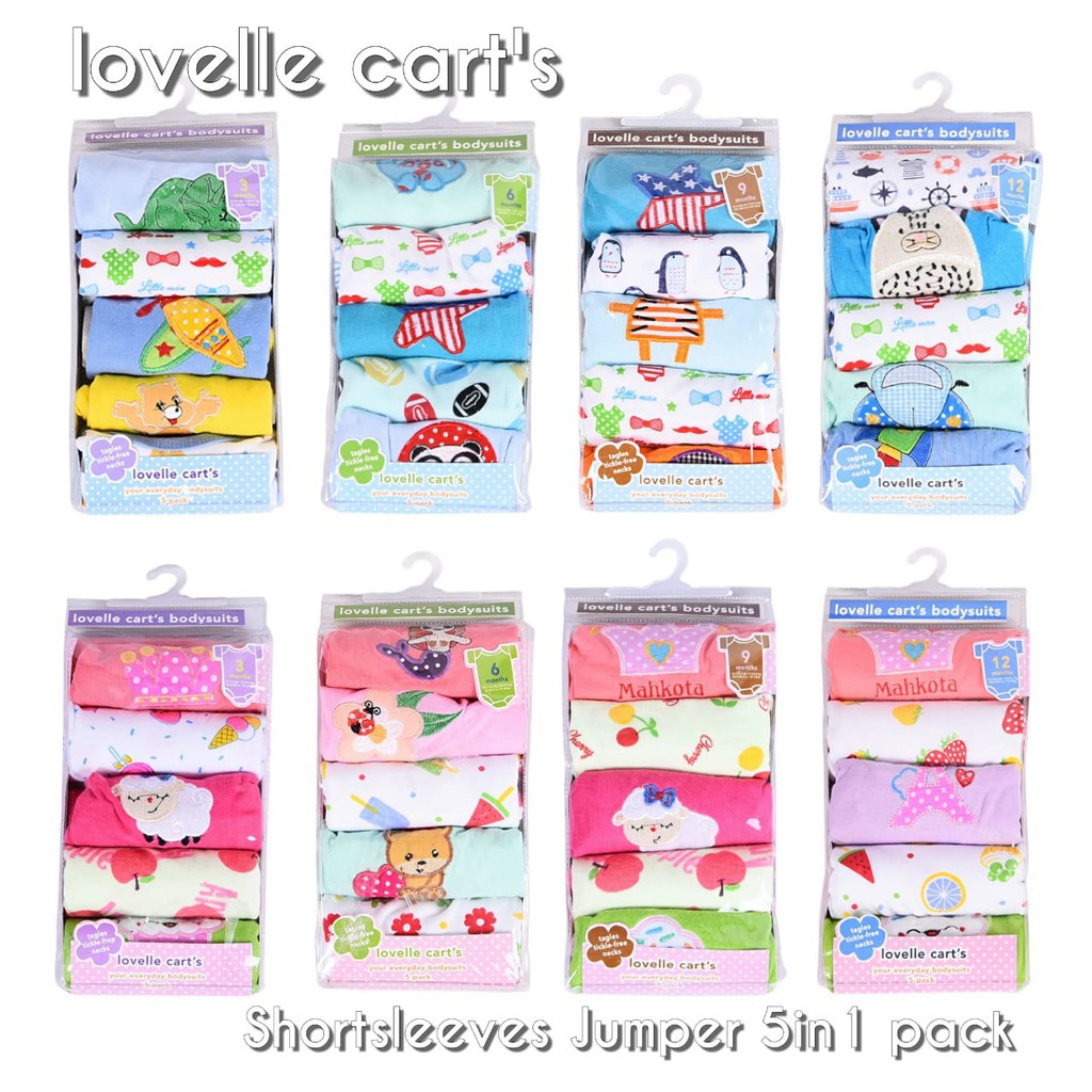 Jumper Bayi Lengan Pendek Carter Merek Love &amp; BIZYBEE/baby grow 5 in 1 DENGAN KUALITAS SAMA