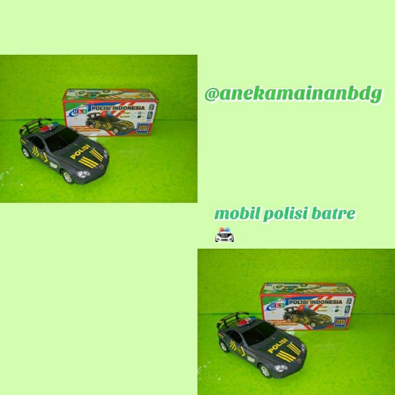mainan mobil polisi batre