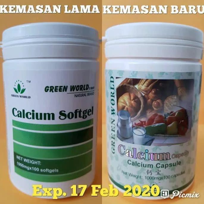 CALCIUM SOFTGEL GREEN WORLD/OBAT OSTEOPOROSIS/PENGEROPOSAN TULANG