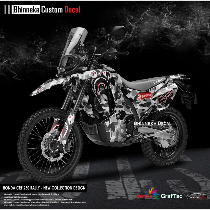 DECAL STICKER CRF 250 RALLY BAPEE