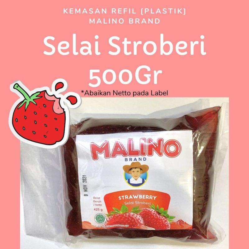 

Selai Stroberi Malino Brand, Strawberry Jam Malino Kemasan Refill 500 gram