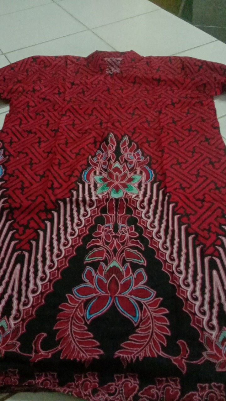 (couple Keluarga) Maura Couple - Sania Ruffle Batik Couple Ori Ndoro Jowi - Bata Merah