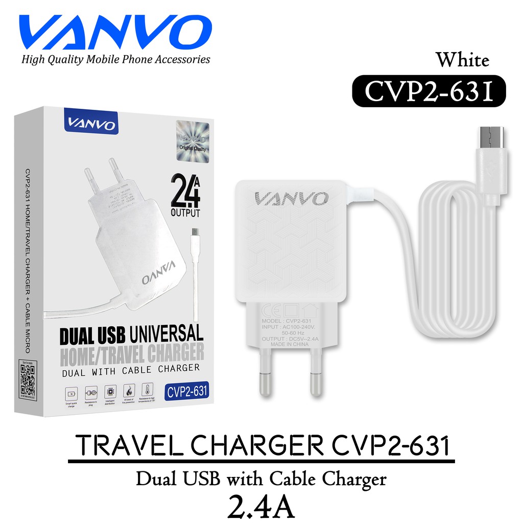 Travel Charger Vanvo CVP2-631