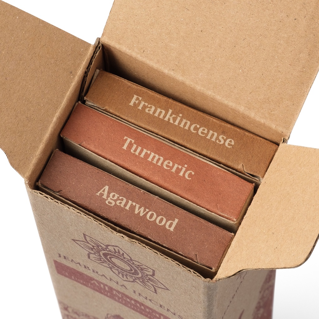 Jembrana Incense - Dupa Bakar Stik Alami Tanpa Parfum khas Bali, Asli Aroma Gaharu / Herbal / Menyan