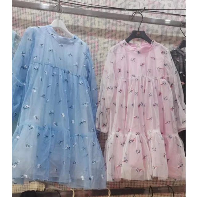 DRESS / TUNIK ANAK 2-5 TAHUN , IMPORT  TUTU / TILE BORDIR (111)