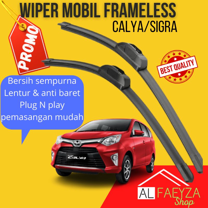 Promo Wiper Kaca Mobil Frameless Calya Sigra 1 Set 2 Pcs