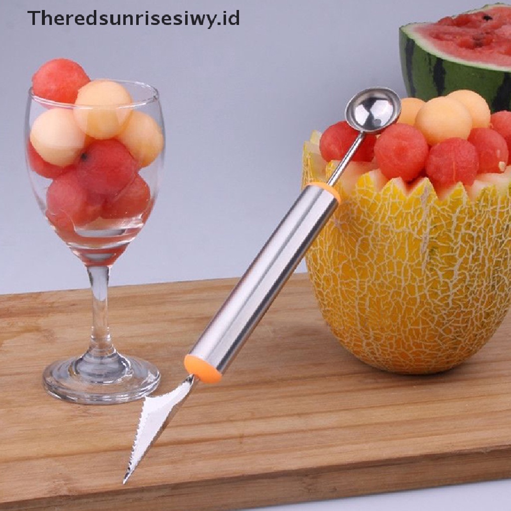 # Alat Rumah Tangga # Sendok Scoop Dengan Model Ujung Ganda Dan Bahan Stainless Steel Untuk Es Krim / Buah-Buahan Sendok Scoop Es Krim / Melon / Buah Bahan Stainless Steel Tas Ransel Wanita Bahan Kanvas Warna Polos