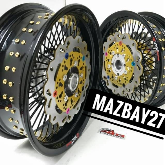 Velg Custom Ring 14 Lebar 350 450 Benelli Patagonian Eagle Depan Double Diks