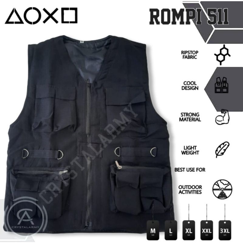 JAKET ROMPI TACTICAL OUTDOOR 511 ROMPI VEST ORIGINAL CRYSTAL