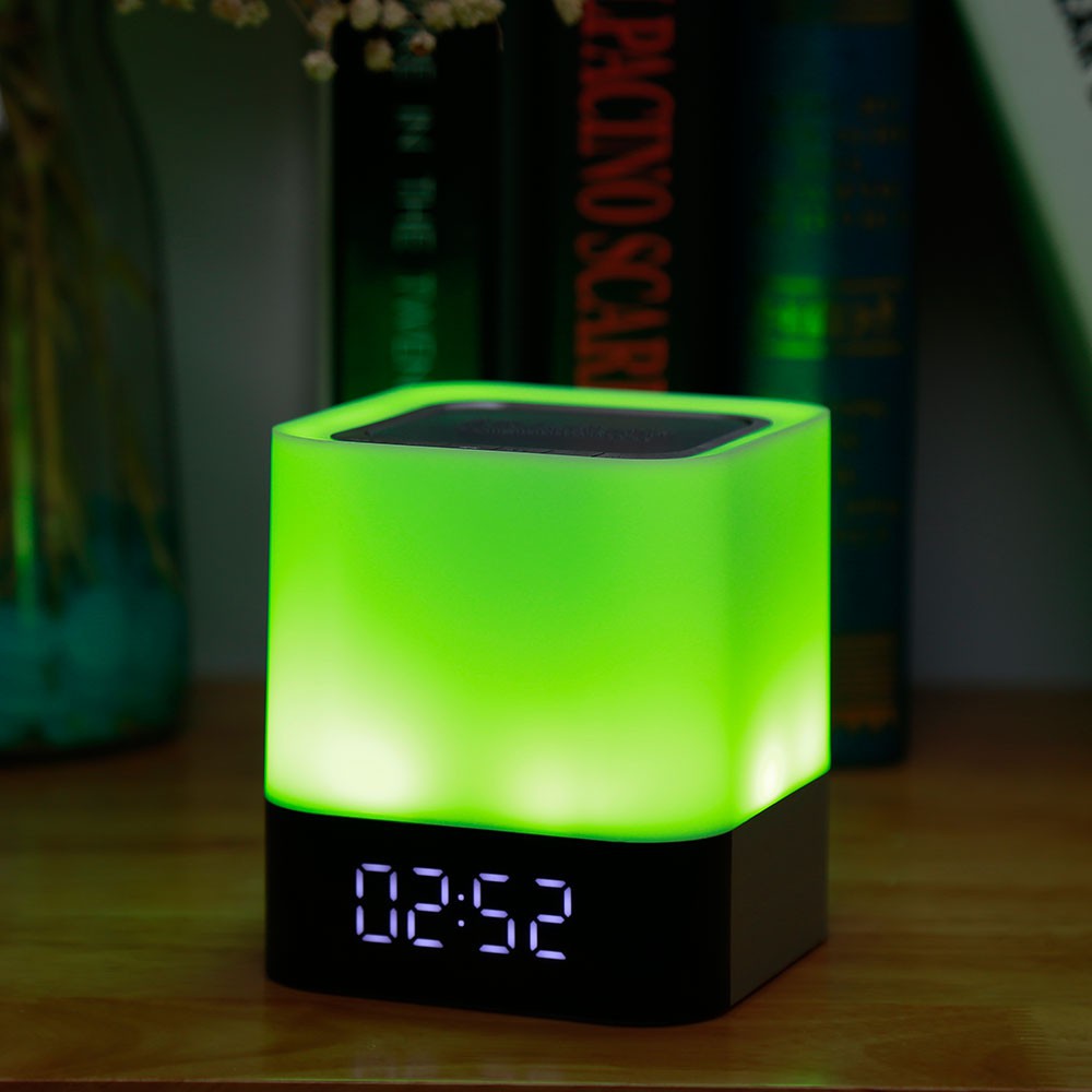 MUSKY DY28 Alarm Clock Wireless Bluetooth Speaker LED Night Lamp