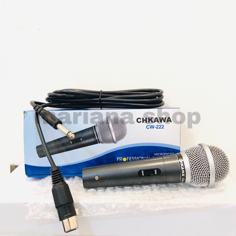 MICROPHONE PROFESIONAL DYNAMIC / MIC MURAH FREE KABEL CHKAWA CW-222