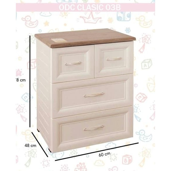 lemari plastik olymplast 3 susun odc-03b