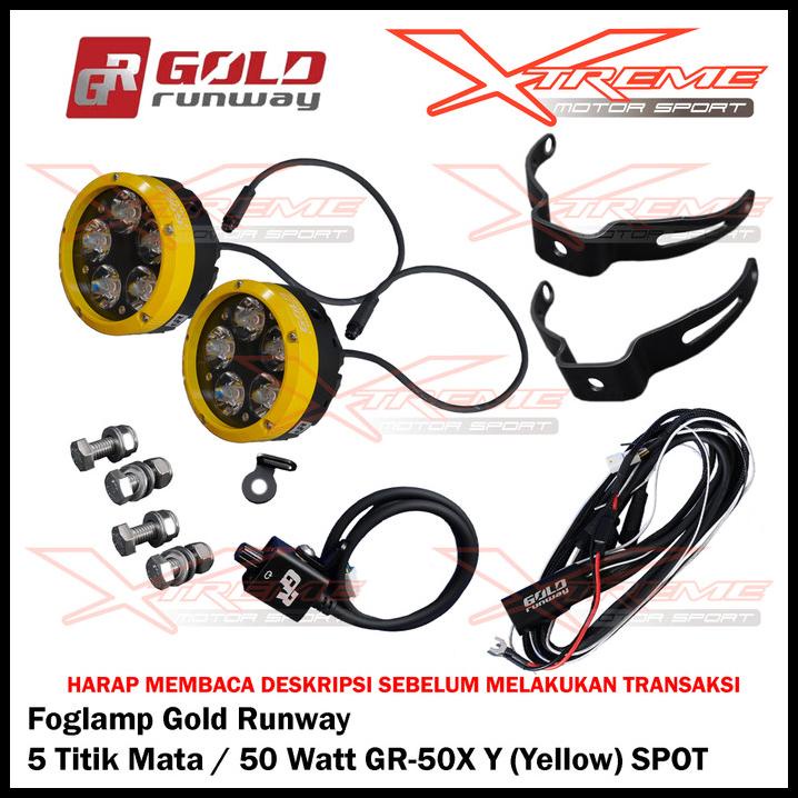 Lampu Foglamp Gold Runway 50Watt Double Sepasang Garansi