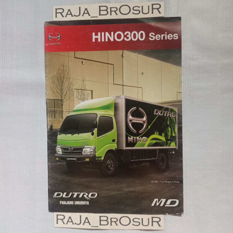 Poster brosur Hino 300 series Dutro 130 MD truk ringan 4 roda