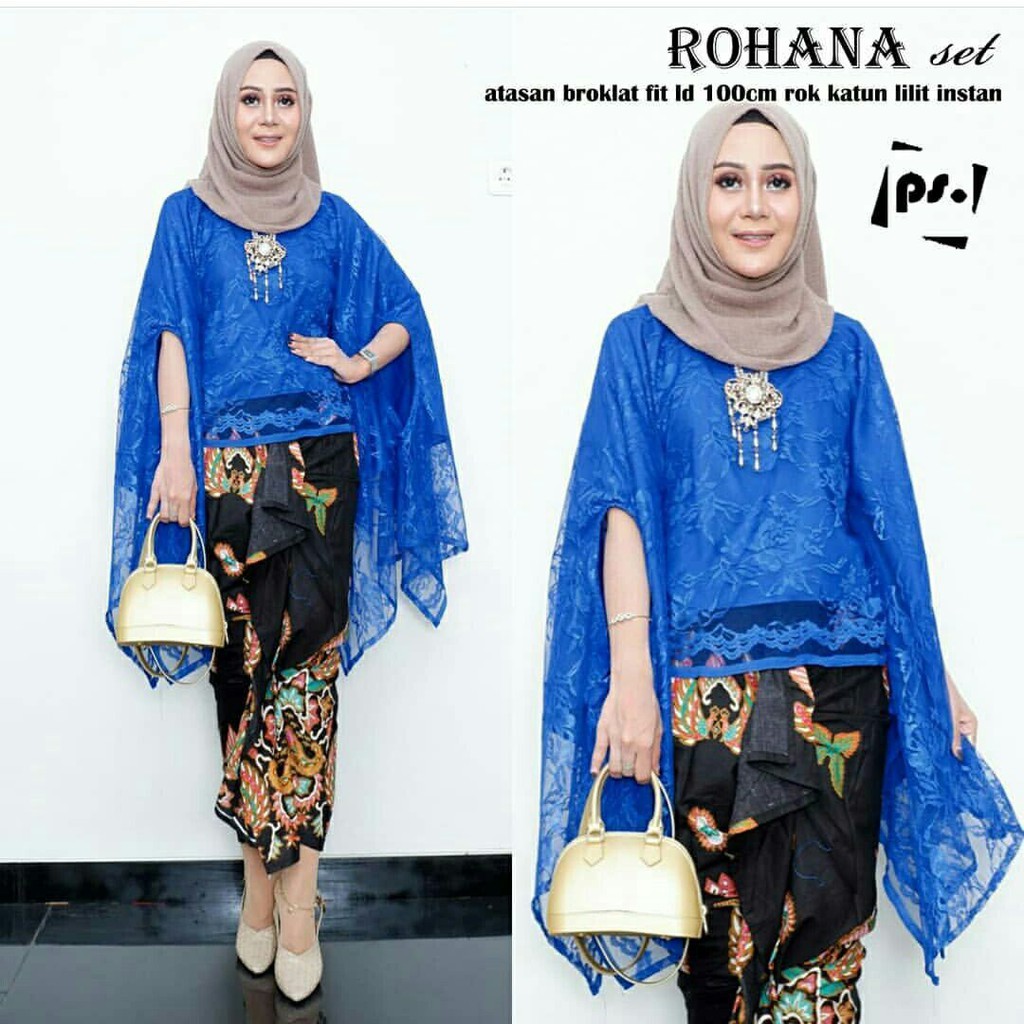 GROSIR BATIK SET ROHANA BROKAT