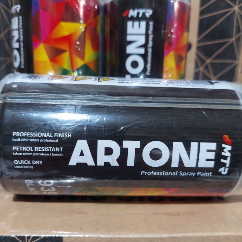 Pilok Pilok Cat Semprot MTR ARTONE Hitam Black 939 300cc Ukuran Besar Tahan Bensin Semprotan Bisa diputar Horizontal dan Vertical