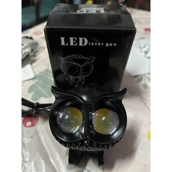 Dijamin Terang Lampu tembak Laser LED D2 OWL laser 2 mode jauh dekat Putih