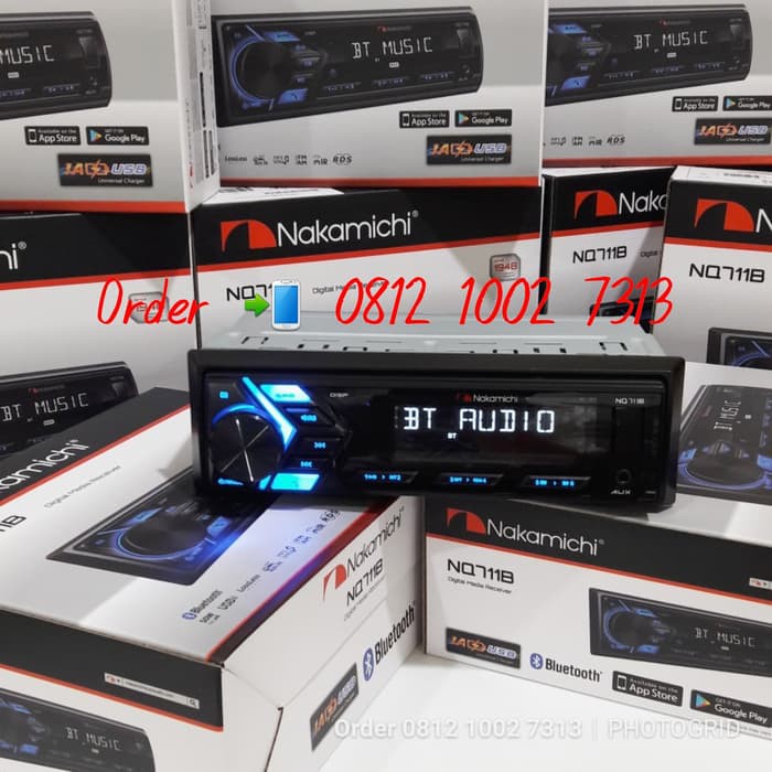 Bombastis  Tape mobil single din Nakamichi head unit HU NQ711B bluetooth usb RQ87