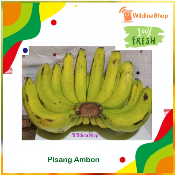 

Pisang ambon lumut manis fresh [1 Sisir ]