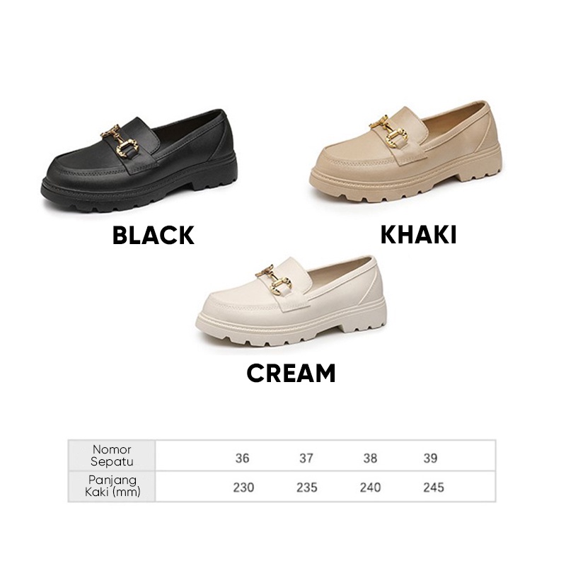 Lazy Bear Sepatu Loafers Slip On Wanita H17 Sepatu Docmart Korea Fashion