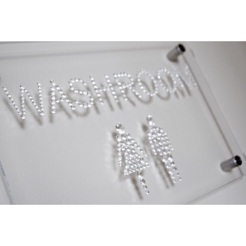 

Sign Washroom Toilet Pria Wanita Kristal Timbul Akrilik