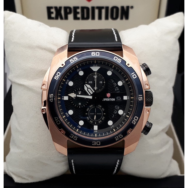 Expedition E 6762 Rosegold Black, Jam Tangan Pria, Original