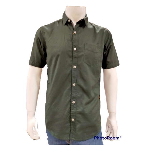 KEMEJA EMBA LENGAN PENDEK POLOS | KEMEJA PRIA POLOS BRAND EMBA CASUAL