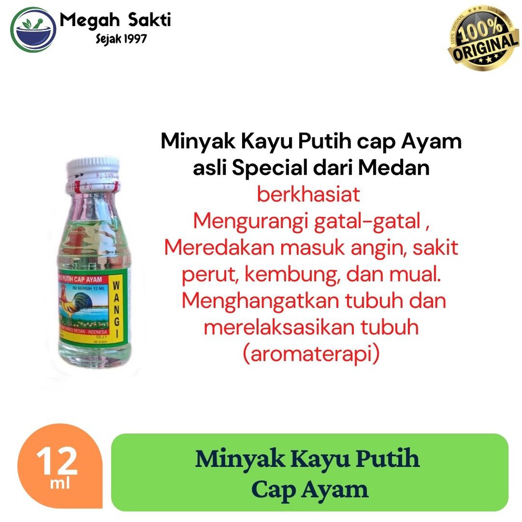 Minyak Kayu Putih Cap Ayam 12ml