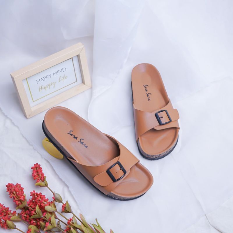 SB - SANDAL BIRKEN BAN 1 GESPER / SANDAL WANITA/SANDAL FLAT