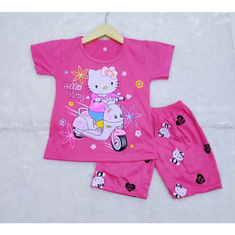 Setelan Anak Perempuan Hello Kitty 2-9 Tahun-3