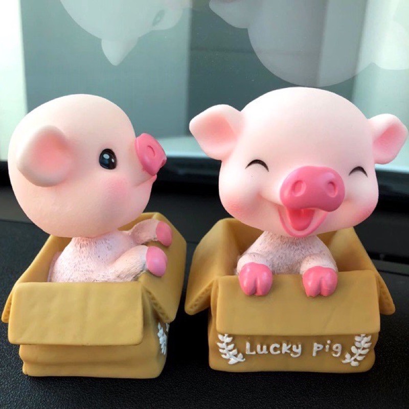 pajangan mobil babi dasbord pig cute pig SOLAR PIG KARDUS // Pajangan Solar Dasboard dasbor Mobil Cute Pig Babi