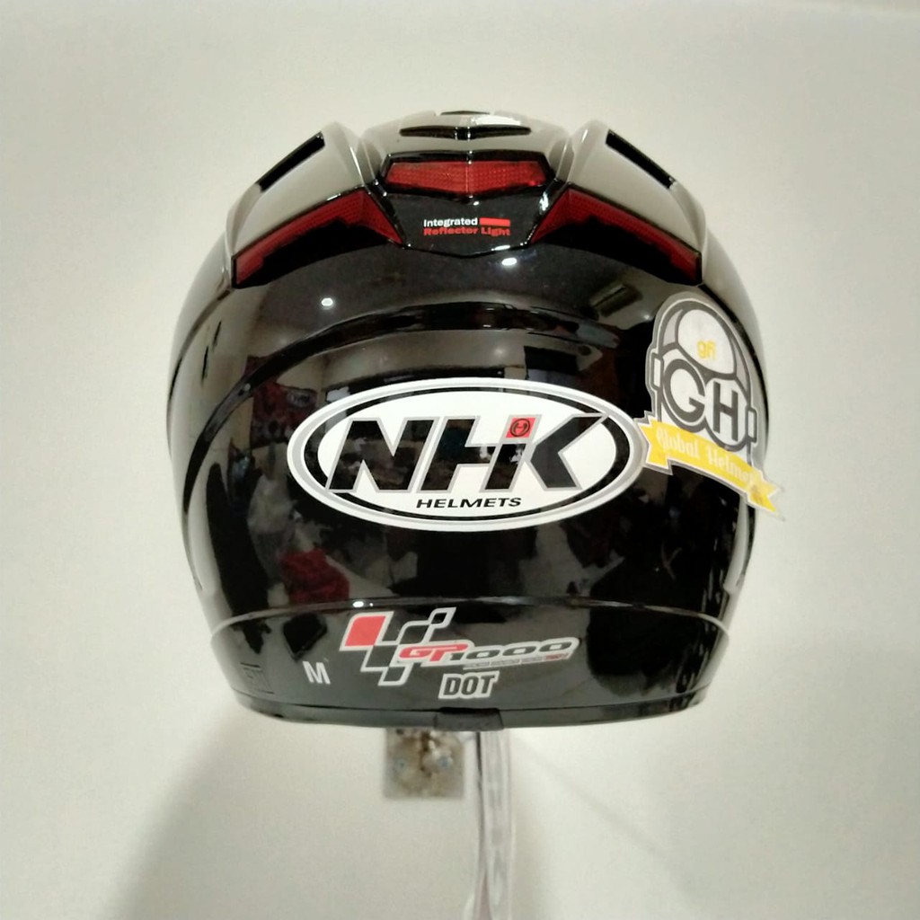 HELM NHK GP1000 BLACK NHK GP 1000 SOLID BLACK GP1K BLACK