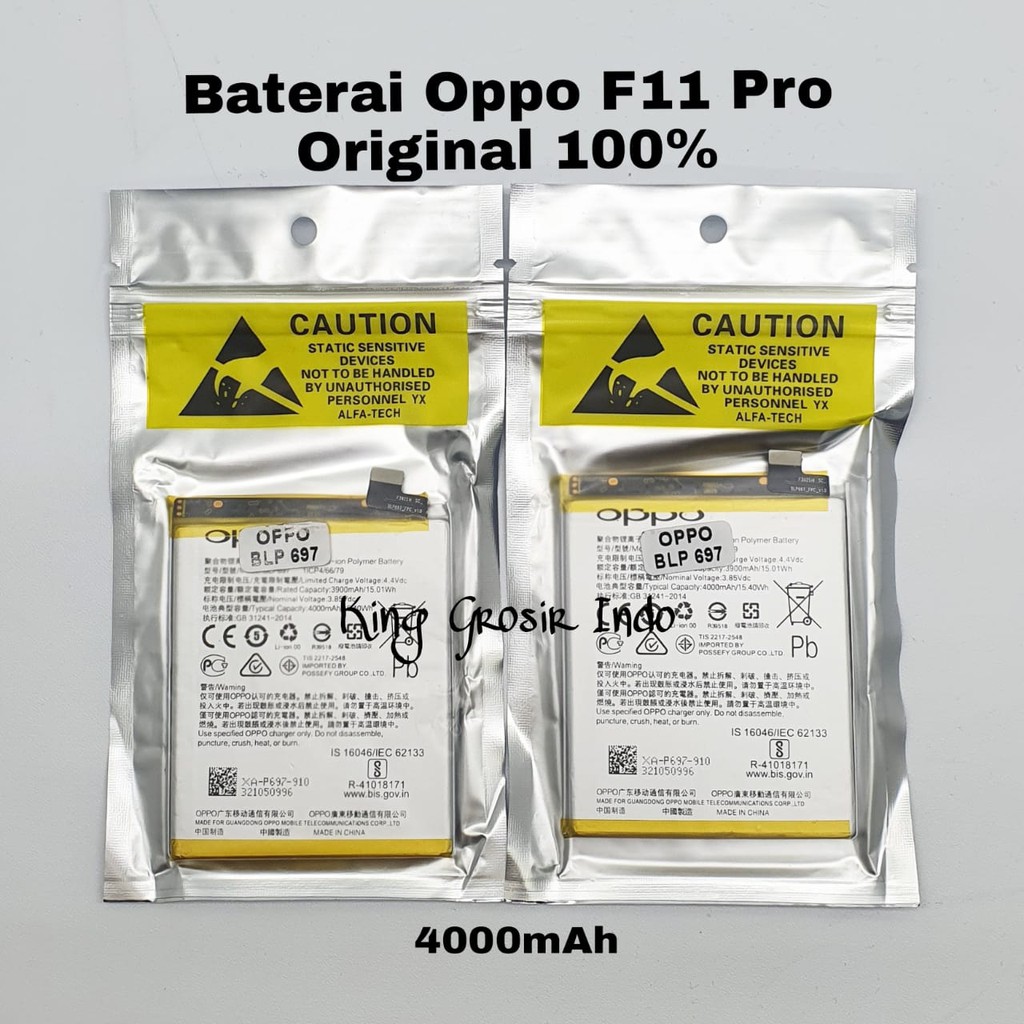 Baterai Oppo BLP697 / BLP 697 / F11 Pro Original 100% Battery